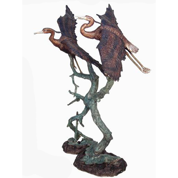 Bronze Herons Statue