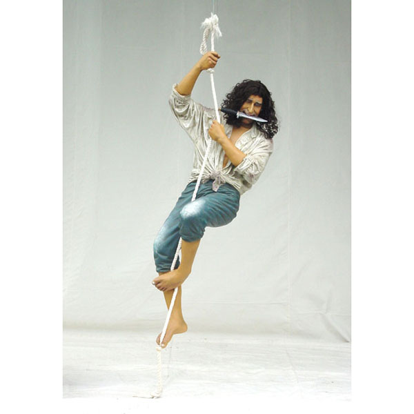 Pirate Hanging From Rope LifeSized Statue [1596Y] 499.99 Life