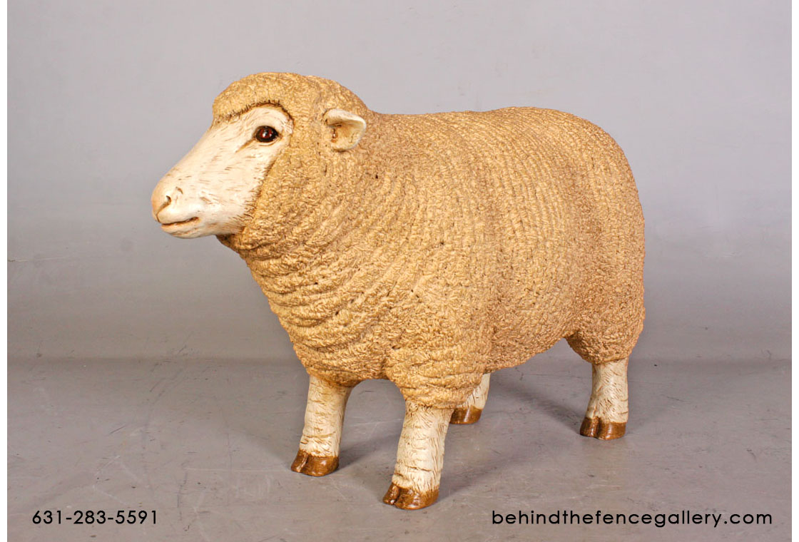Small Merino Ewe Lamb Statue