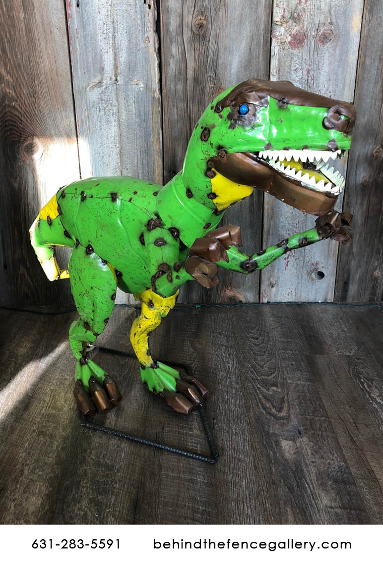 Recycled Metal Raptor Statue