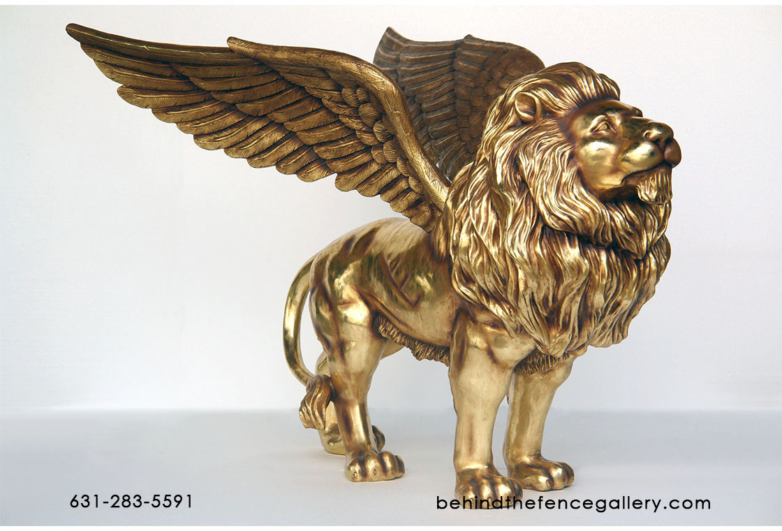 Winged King Lion Statue