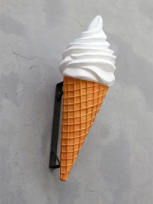 Soft Vanilla Ice Cream Cone Hanging