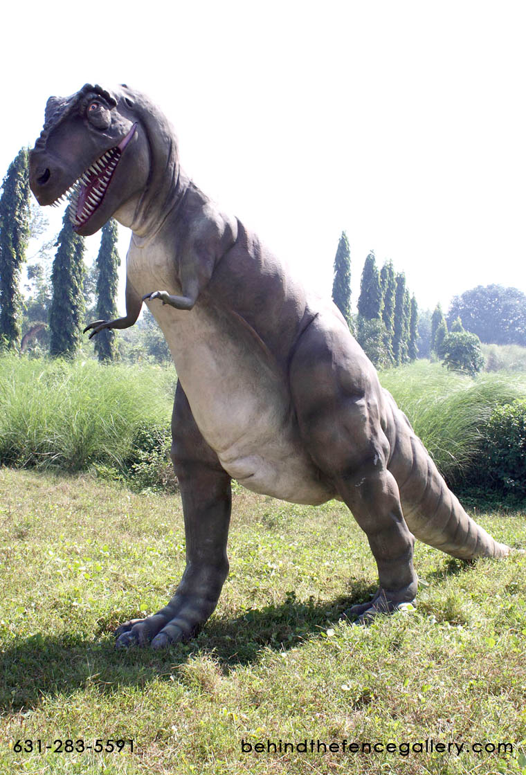 Giant T-Rex Dinosaur Life Size Statue 11 ft tall - Click Image to Close