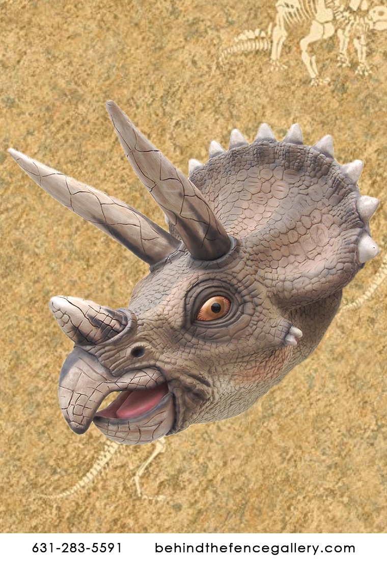 Triceratops Head Wall Mount - Click Image to Close