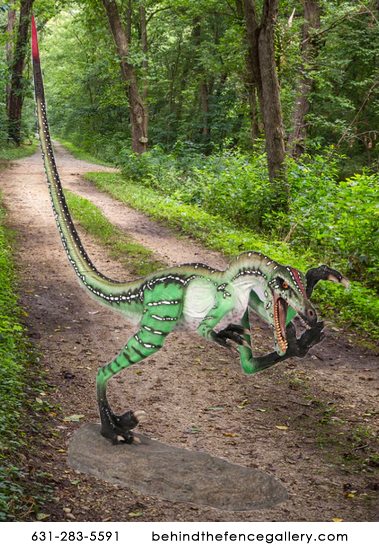 Ferocious Velociraptor Statue