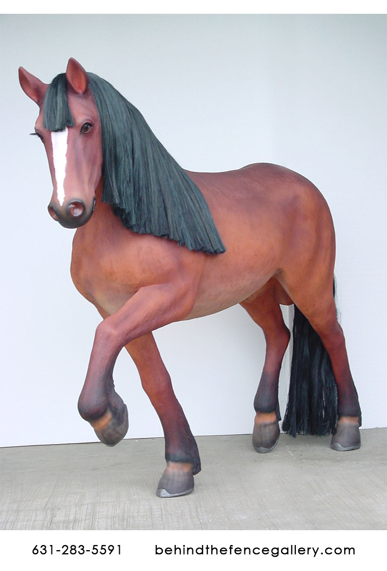 Walking Horse Statue with Mane