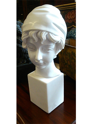 White Marble bust of a young Girl