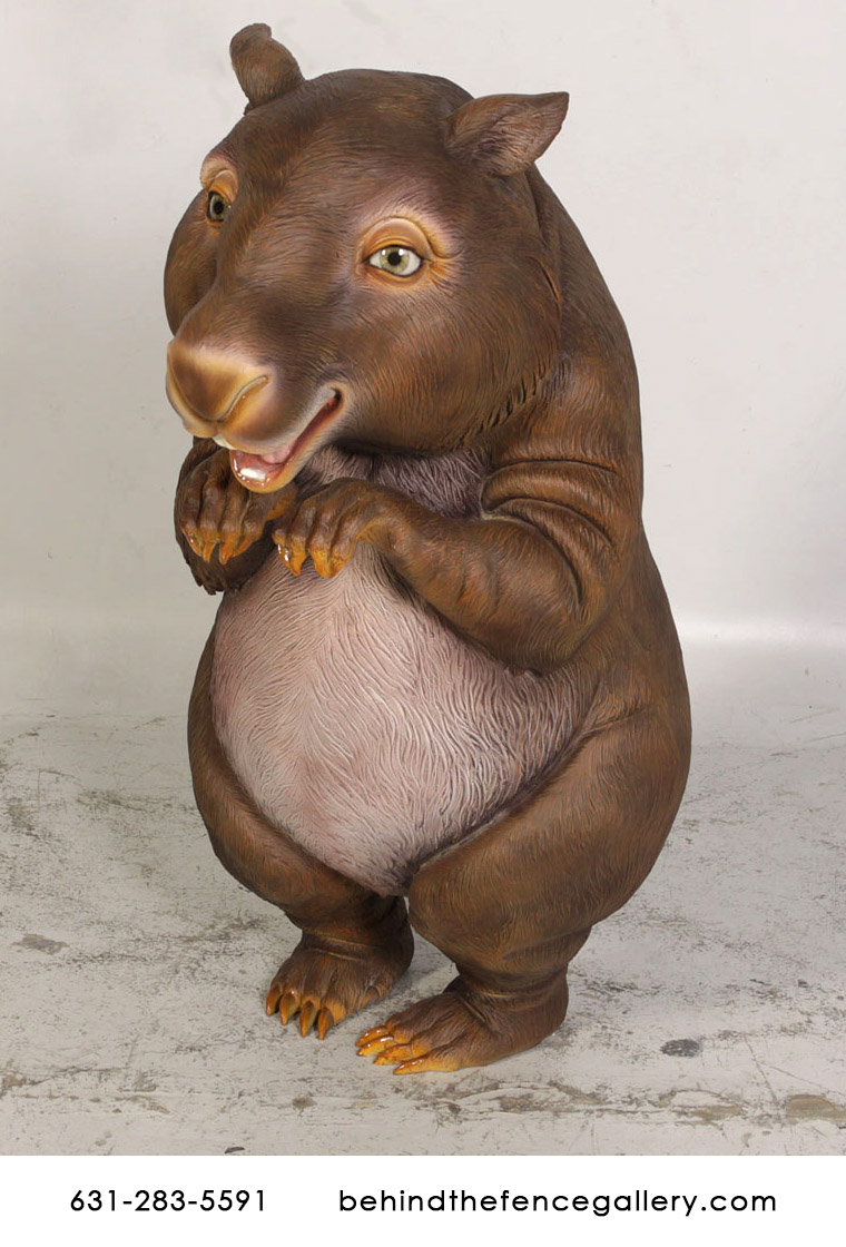 Wombat Statue Funny Standing Comic