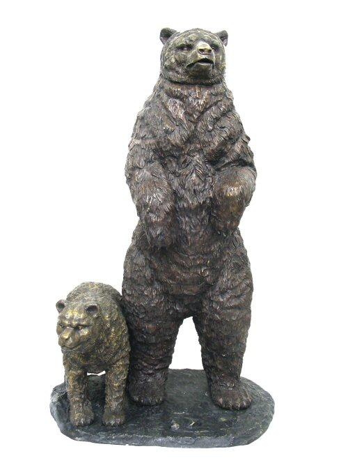 Bronze Standing Bears - Click Image to Close