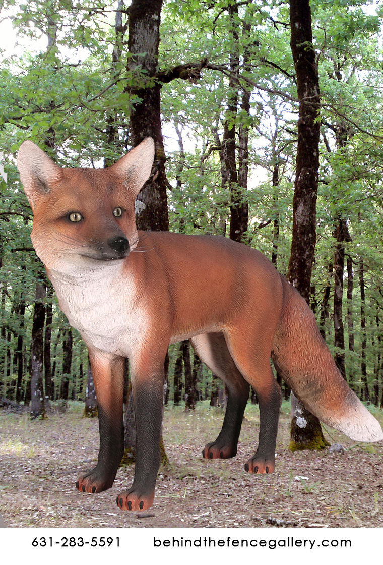 Red Fox Statue - Click Image to Close