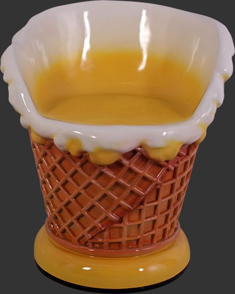 Fiberglass Lemon Flavor Ice Cream Chair - Click Image to Close