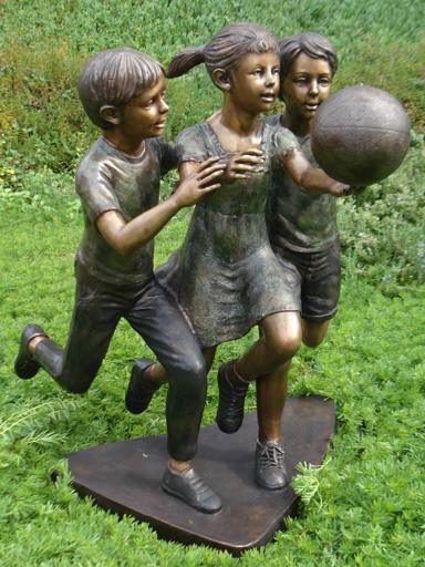 Bronze Kids playing Basketball