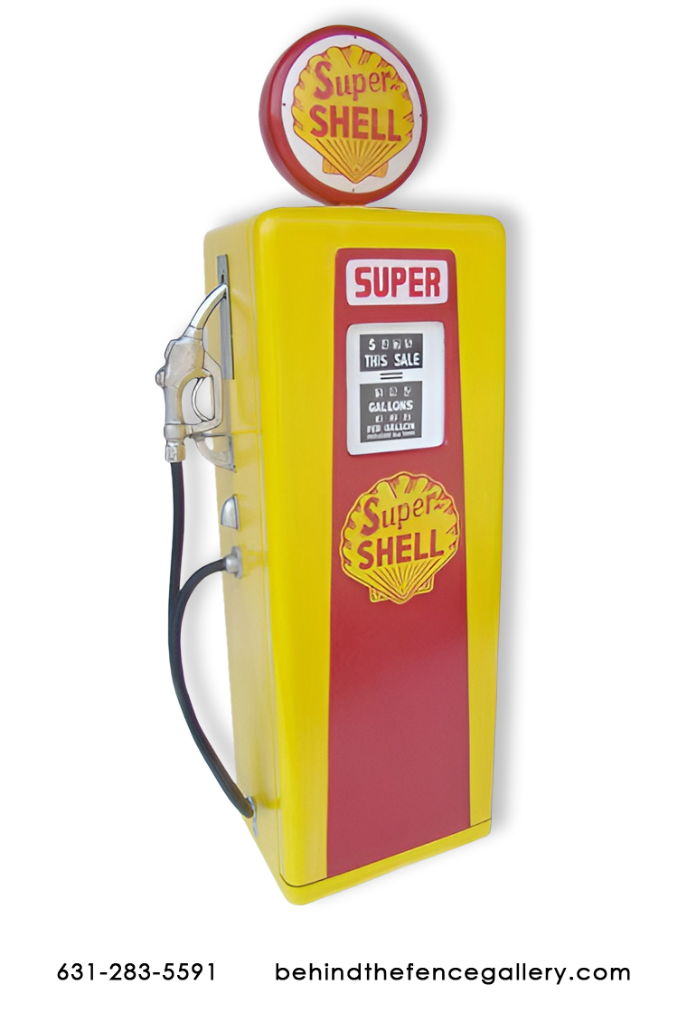 Yellow Gas Pump Cabinet