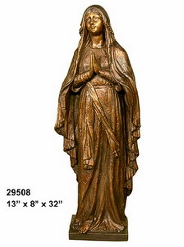 Bronze Virgin Mary Blessed Mother Statues