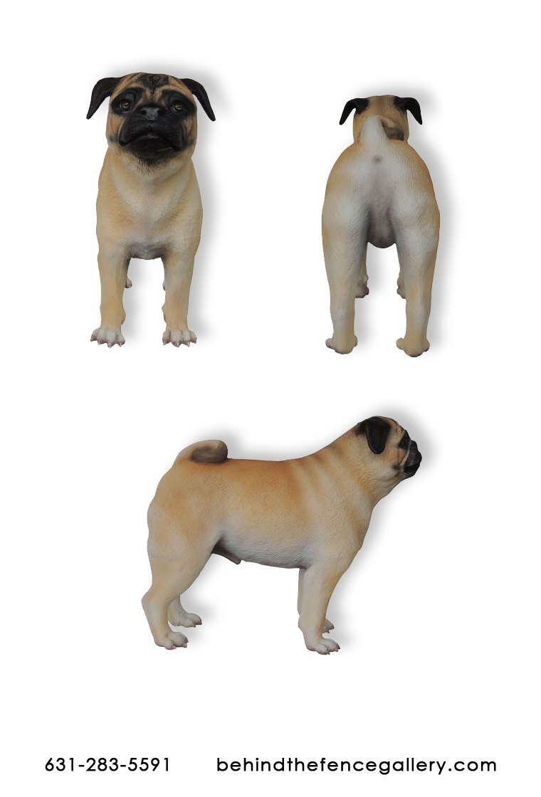 Life Size Pug Dog Statue