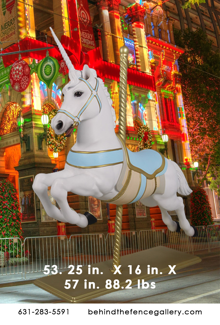 Unicorn Carousel Replica Statue - Click Image to Close