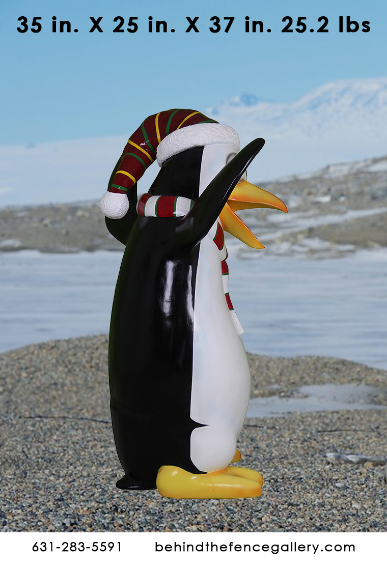 plastic penguin statue