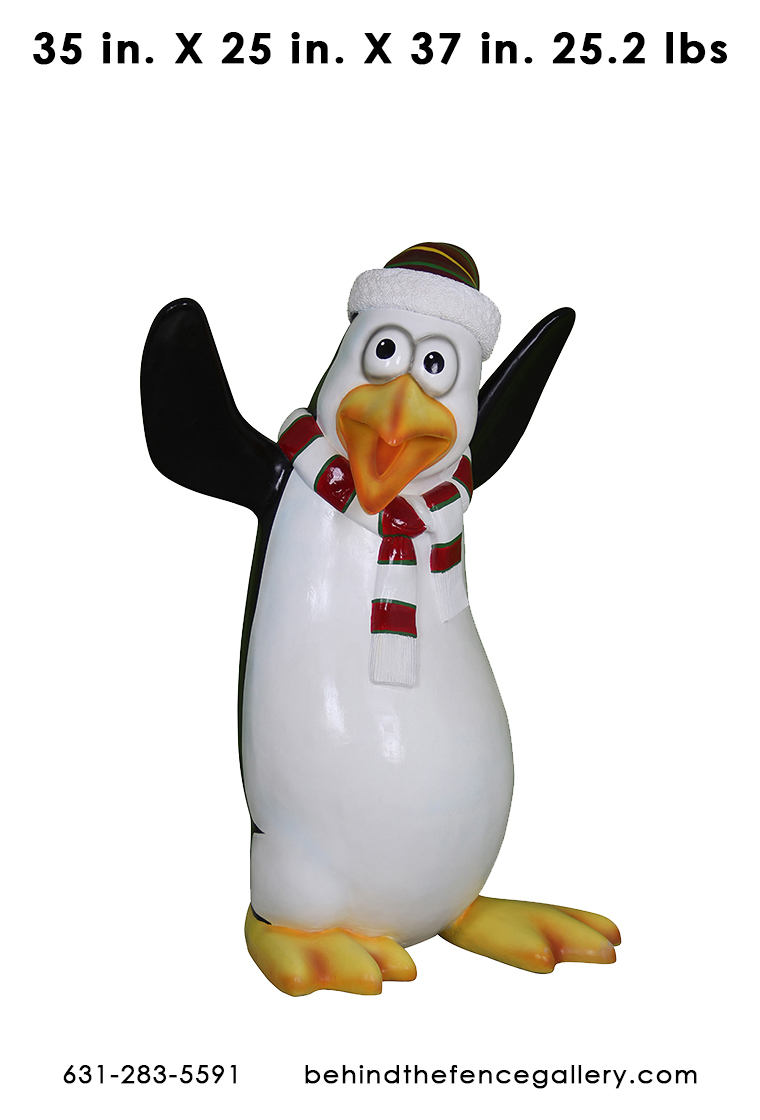 plastic penguin statue