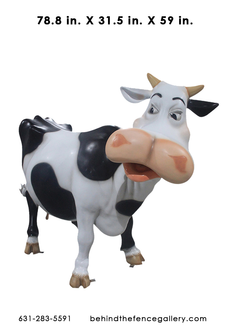 plastic cow statue