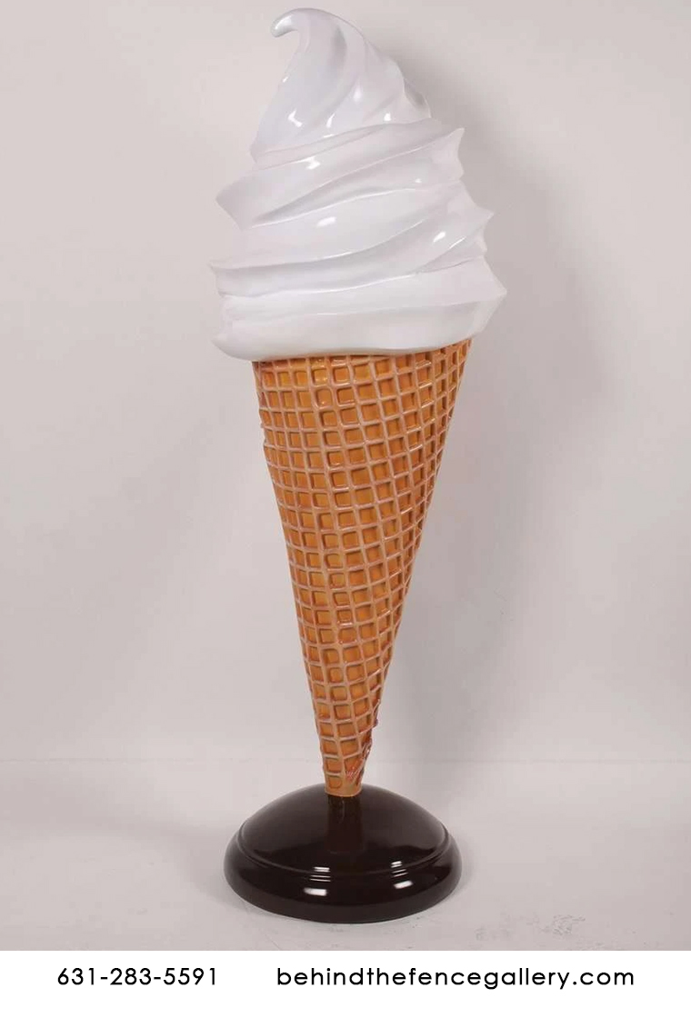 Giant Vanilla Soft Serve Ice Cream Cone Statue Giant Vanilla Soft Serve