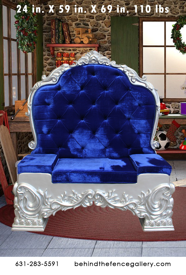 Santa Throne in Blue and Silver