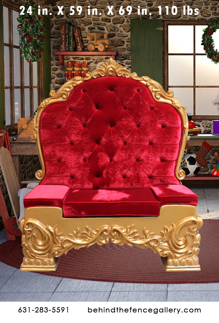 Santa Throne in Red and Gold
