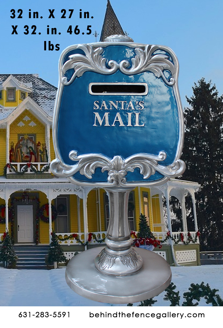 Santa's Mailbox (Blue/Silver) - Click Image to Close