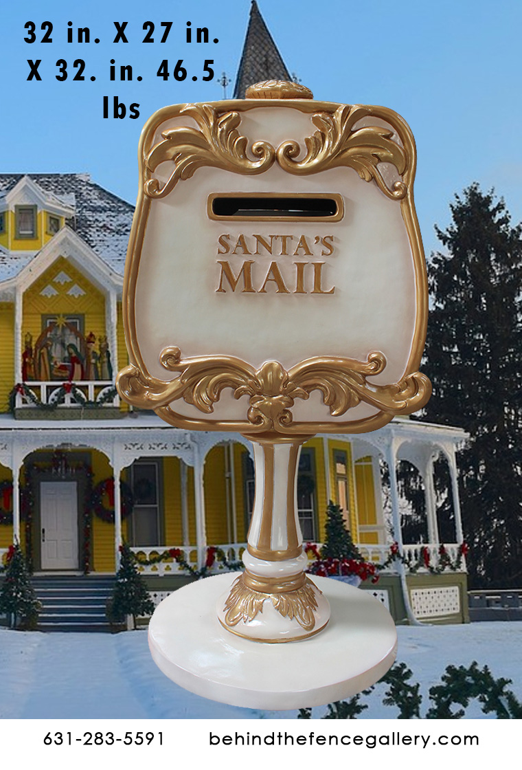 Santa's Mailbox (White/Gold)