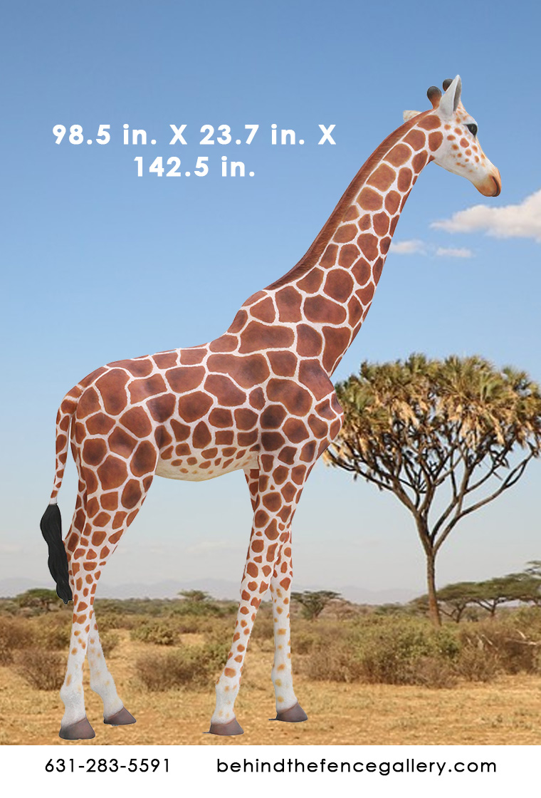 Textured Giraffe Statue 12ft