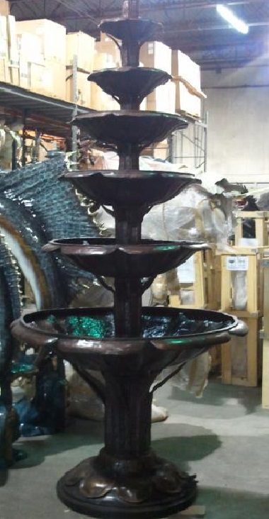 Bronze Six Tiers Fountain - Click Image to Close