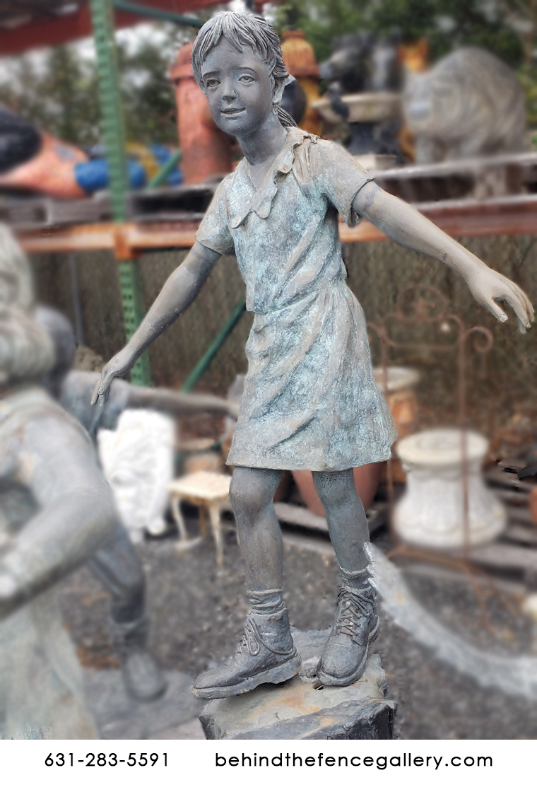 Older Girl on Log