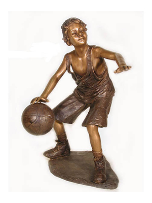 Bronze Basketball Player - Click Image to Close