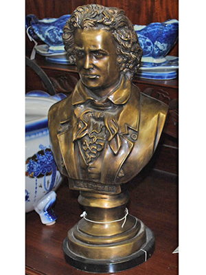 Bronze Beethoven Bust ( brown finish )