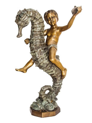 Bronze Boy on Seahorse