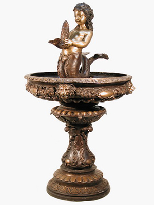 Bronze Boy Catching Fish Fountain - Click Image to Close