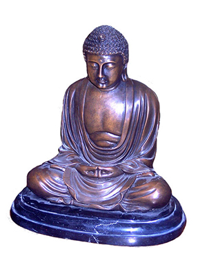 Bronze Buddha on the Marble Base