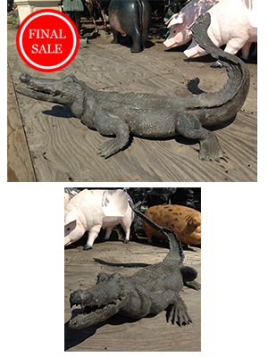 Bronze Crocodile Statue