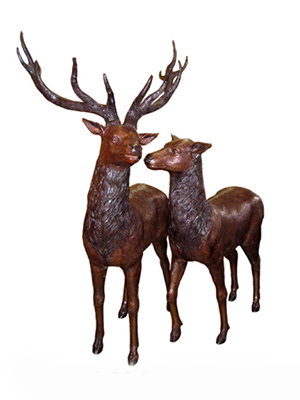 Bronze Deer pair - Click Image to Close