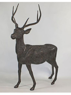 Bronze Standing Deer - Click Image to Close