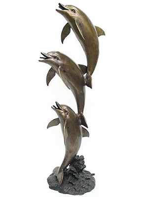 Bronze Dolphins Fountain - Click Image to Close