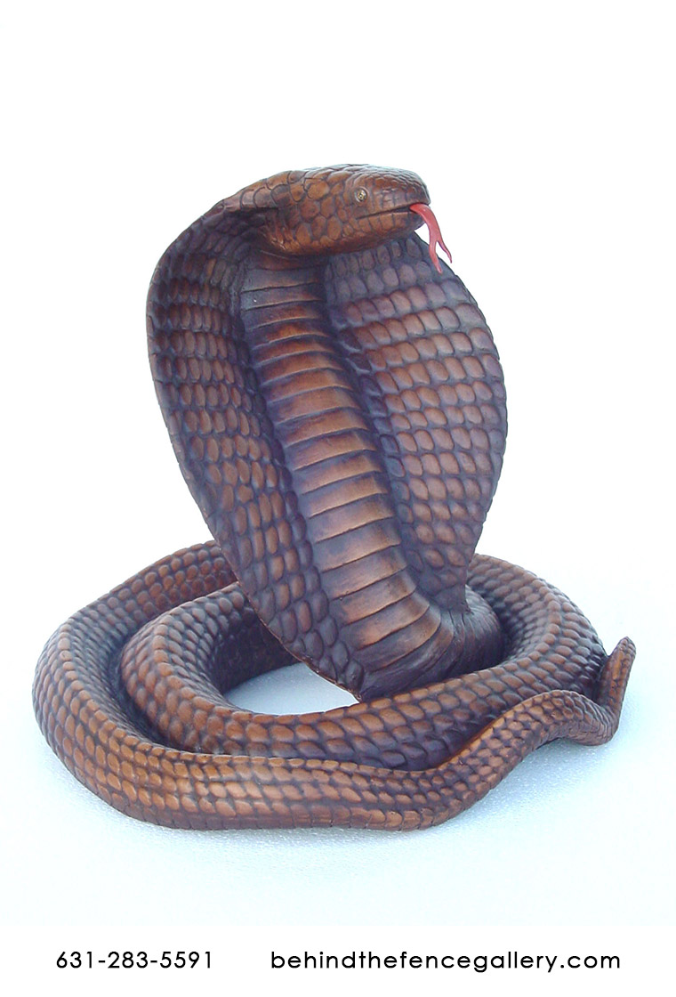 Brown King Cobra Statue - Click Image to Close