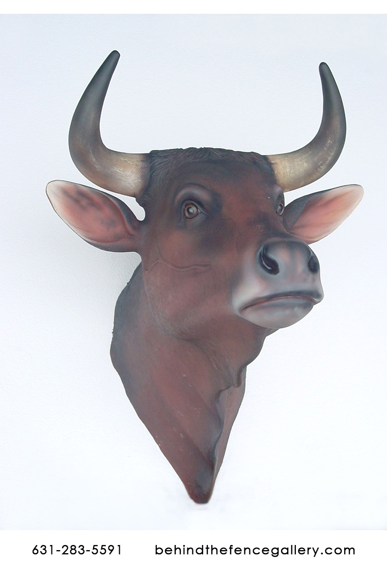 Bull Head Wall Mount - Click Image to Close