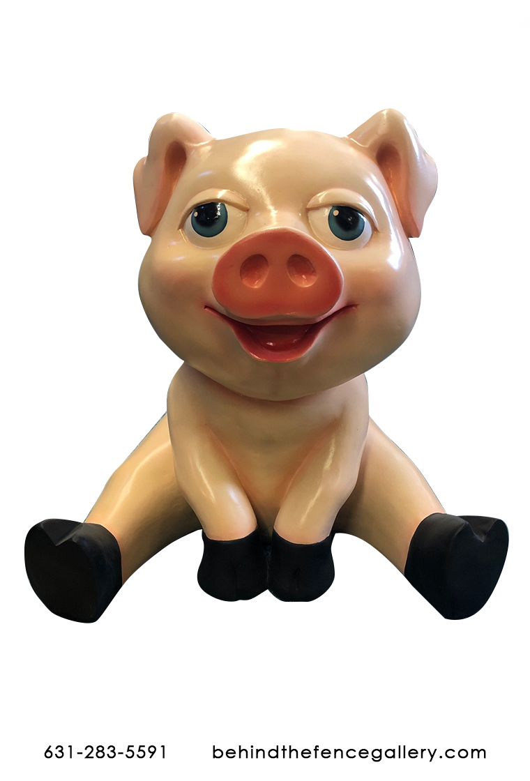 Sitting Piglet Statue - Click Image to Close