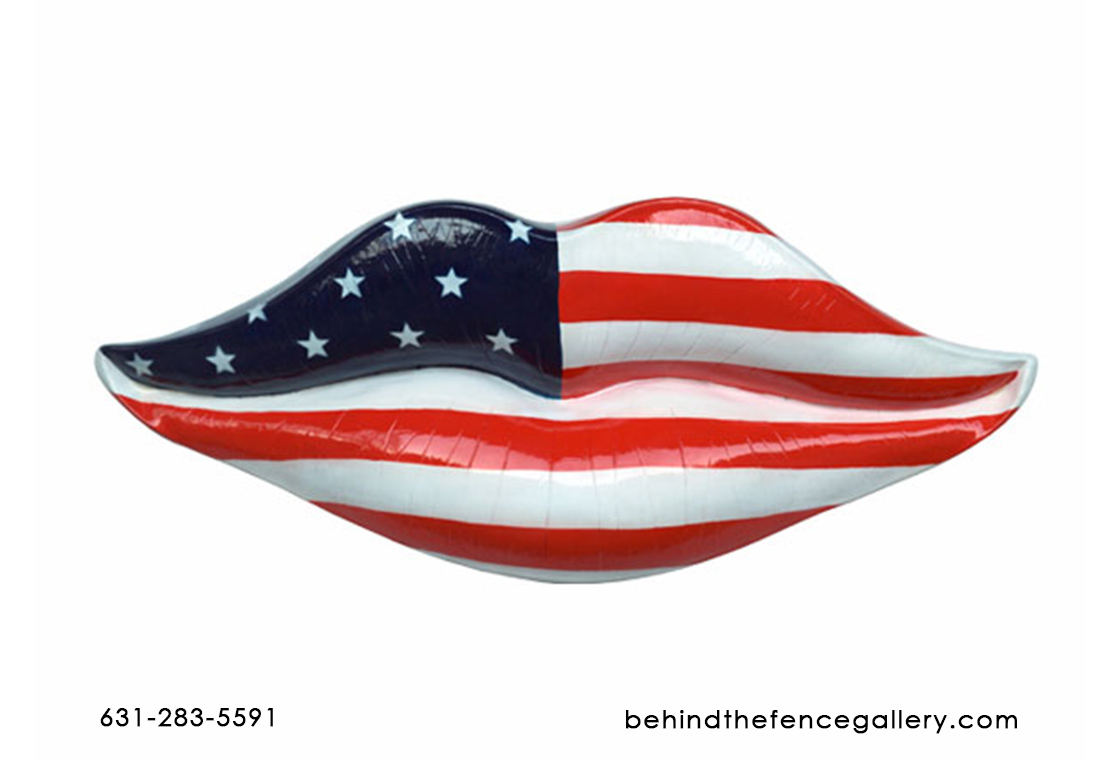 American Flag Lips Wall Decor - Click Image to Close