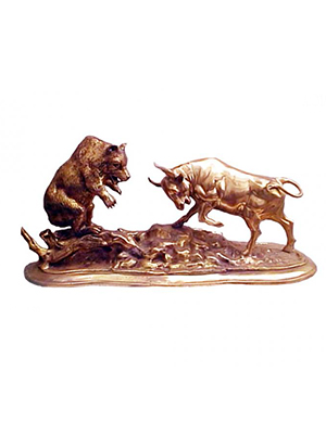 Bear Fighting Bull - Click Image to Close