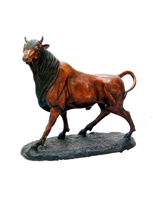 Bison/Bull on Marble Base - Click Image to Close