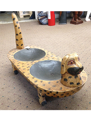 Wood Feeding Dog Bowls