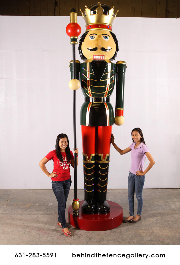 Nutcracker Statue - 12FT with Scepter - Click Image to Close