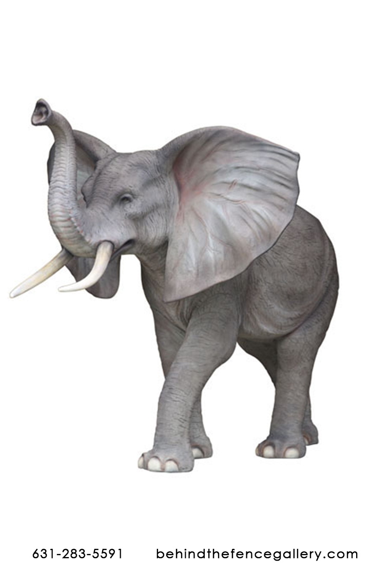 Elephant Walking Statue - Click Image to Close