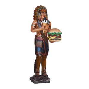 Indian with Hamburger